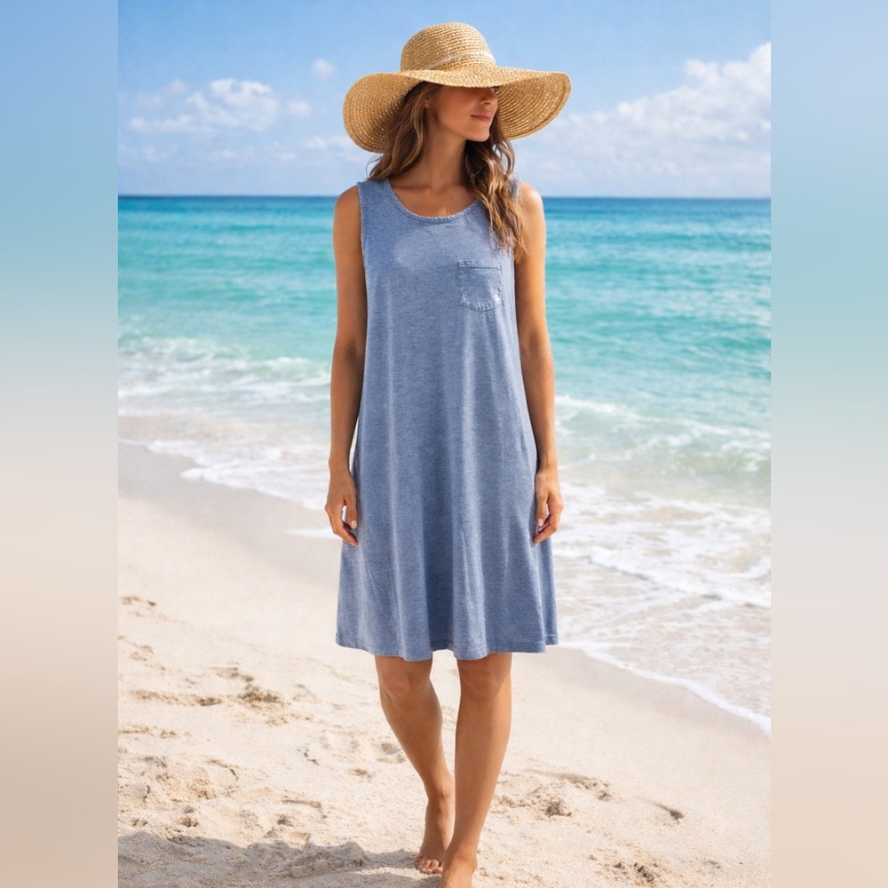 Koolaburra by Ugg Light Blue Cotton Tank Dress Size Medium‎